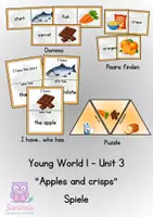 Vorschau - Spiele - Spiele Young World 1 Unit 3 "Apples and crisps" - Deckblatt