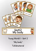 Vorschau - Präsentationen/Tafelbilder - Tafelmaterial Young World 1 Unit 2 "My body" - Klett - Deckblatt