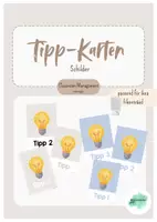 Vorschau - Poster - Tipp-Karten Aufsteller | beige & blau - Deckblatt