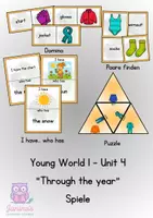 Vorschau - Arbeitsblätter - Materialpaket - Young World 1 - Unit 4 "Through the year" - Seite 1