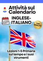 anteprima - Opere didattiche / Libri di testo - Attività sul Calendario in inglese/italiano + 5 Giochi per Docenti - Pagina di copertina