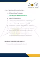 Vorschau - Unterrichtsreihen - I. Grundwissen Differentialrechnung Kapitelübersicht - Deckblatt
