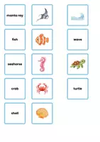 Vorschau - Spiele - Meerestiere_Memory auf Englisch - Seite 1