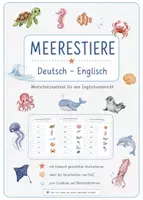 Vorschau - Arbeitsblätter - Meerestiere_Vokabeln für Englisch - Deckblatt