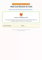 Vorschau - Arbeitsblätter - Mathe-Helden Freebie | 1x1 Tabelle | Aufgaben + Lösung - Deckblatt
