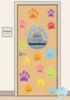 Voorbeeld - Deur klaslokaal - dierenprint - Voorblad