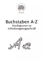 Vorschau - Arbeitsblätter - Buchstaben nachspuren A-Z in Schulausgangsschrift (SAS) mit Anregungen zur Nutzung - Deckblatt