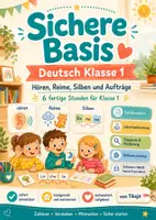 Vorschau - Stundenentwürfe - Sichere Basis Klasse 1 - Hören Reime Silben Aufträge - Deckblatt
