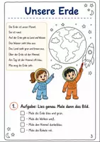 Vorschau - Arbeitsblätter - Erstlesen Planeten Erstlesetexte Klasse 1 - Seite 2