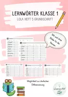 Vorschau - Arbeitsblätter - Lernwörter Klasse 1 Lola Heft 5 - Grundschrift - Deckblatt