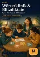 Vorschau - Arbeitsblätter - Wörterklinik & Blitzdiktate – Deutsch Rechtschreibritual Klasse 3/4 mit Lösungen - Deckblatt