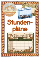 Vorschau - Arbeitsblätter - Stundenpläne - verschiedene Klassentiere (1) - Deckblatt