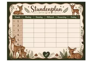 Vorschau - Arbeitsblätter - Stundenpläne - verschiedene Klassentiere (1) - Seite 3