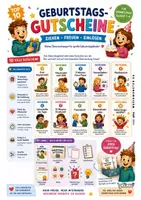 Vorschau - Bildkarten - 10 GUTSCHEINE ZUM GEBURTSTAG - qlixu - Deckblatt
