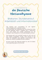 Vorschau - Stundenentwürfe - Nationalhymne Deutschland | Einführungsstunde mit Arbeitsblatt, Lesetext & Bildkarten - Seite 1