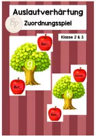 Vorschau - Präsentationen/Tafelbilder - Auslautverhärtung Zuordnungsspiel- g oder k, d oder t, p oder d - Deckblatt