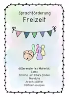 Vorschau - Arbeitsblätter - Sprachförderung Freizeit - Deckblatt