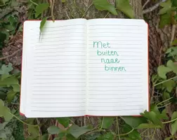 Voorbeeld - Vrije vers schrijven over de natuur - buitenactiviteit - Voorblad