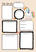 Vorschau - Arbeitsblätter - Einhornklasse - Das bin ich | Steckbrief (Klassentier) - Seite 2