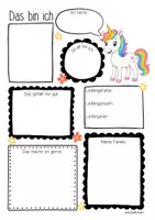 Vorschau - Arbeitsblätter - Einhornklasse - Das bin ich | Steckbrief (Klassentier) - Seite 3
