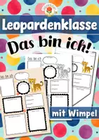 Vorschau - Arbeitsblätter - Leopardenklasse - Das bin ich | Steckbrief (Klassentier) - Deckblatt