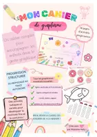 Aperçu - Feuilles d'exercices - Mon cahier de graphisme. - Page de couverture