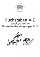 Vorschau - Arbeitsblätter - Buchstaben nachspuren A-Z in Vereinfachter Ausgangsschrift (VA) mit Anregungen zur Nutzung - Deckblatt