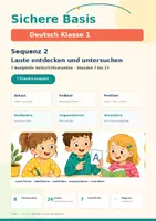 Vorschau - Stundenentwürfe - Sichere Basis - Deutsch Klasse 1 | Laute entdecken - Deckblatt