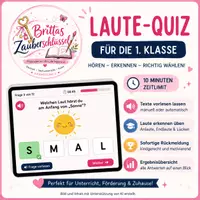 Vorschau - Test - Laute Quiz für die 1. Klasse - mit gesprochenen Fragen - Deckblatt