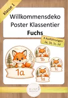 Vorschau - Poster - Willkommensposter Klassentier Fuchs - Seite 1