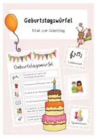 Vorschau - Bildkarten - Geburtstagswürfel für Geburtstagsrituale - Deckblatt
