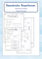Vorschau - Arbeitsblätter - Materialpaket - geometrische Körperformen - Seite 1
