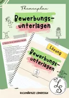 Vorschau - Arbeitsblätter - Bewerbungsunterlagen/ Lebenslauf, Motivationsschreiben - rückwärtiges Lerndesign - Deckblatt
