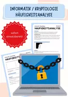 Vorschau - Arbeitsblätter - Häufigkeitsanalyse (Kryptoanalyse) | Arbeitsblatt zur Verschlüsselung (Informatik) - Deckblatt