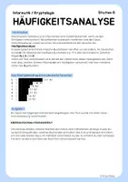 Vorschau - Arbeitsblätter - Häufigkeitsanalyse (Kryptoanalyse) | Arbeitsblatt zur Verschlüsselung (Informatik) - Seite 1
