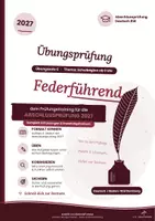 Vorschau - Unterrichtsreihen - Abschlussprüfung Deutsch 2027 Realschule BW: Übungssatz C Klasse 10 mit Lösungen – Späterer Schulbeginn, Rilke, „Weggesperrt“ | Federführend - Deckblatt