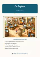 Vorschau - Arbeitsblätter - Die Töpferei – Lesespurgeschichte mit Rätselaufgaben (Klasse 4) - Seite 1