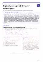 Vorschau - Unterrichtsreihen - Digitalisierung & Künstliche Intelligenz Unterrichtsmaterial – KI, Digitalisierung und Arbeitswelt | WiSo & Recht | Berufsschule & Berufskolleg - Seite 1