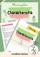 Vorschau - Arbeitsblätter - Charakteristik - rückwärtiges Lerndesign - Deckblatt