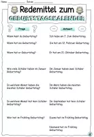 Vorschau - Arbeitsblätter - DaZ - Geburtstagskalender mit Redemitteln und Schreibaufgaben - Kalender und Zeit - DaZ / DaF / Deutsch - Seite 3