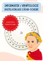 Vorschau - Mal- und Bastelvorlagen - Cäsar-Scheibe Bastelvorlage (GRATIS) – Drehscheibe für die Cäsar-Verschlüsselung (Kryptologie) - Deckblatt