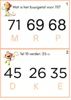 Voorbeeld - Reken loop spel groep 3 buurgetallen en sprongen - Voorblad