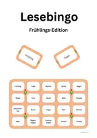 Vorschau - Arbeitsblätter - Lese-Bingo zum Lesenlernen -Frühling- - Deckblatt