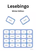 Vorschau - Spiele - Lese-Bingo zum Lesenlernen -Winter- - Deckblatt