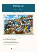 Vorschau - Arbeitsblätter - Die Fischerei – Lesespurgeschichte mit Rätselaufgaben (Klasse 4) - Seite 1
