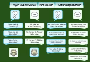 Vorschau - Präsentationen/Tafelbilder - DaZ - Tafelmaterial Redemittel Geburtstagskalender - Kalender und Zeit - DaZ / DaF / Deutsch - Seite 1