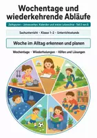 Vorschau - Arbeitsblätter - Wochentage und wiederkehrende Abläufe – Sachunterricht Klasse 1–2 - Deckblatt