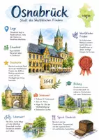 Vorschau - Arbeitsblätter - Lernposter + Arbeitsblätter zum Thema "Osnabrück" + Lösung & MP3 + Mindmap + Infografik - Deckblatt