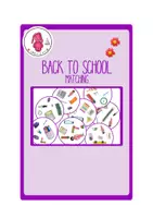 Vorschau - Spiele - Schulanfang Zuordnungsspiel Einfach • Wortschatz Schule • Kindergarten & Grundschule - Seite 1