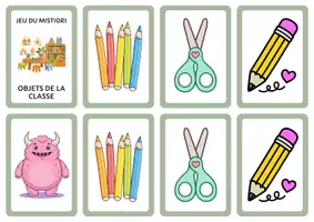 Aperçu - Jeux - Jeu du mistigri - Objets de la classe - Page de couverture